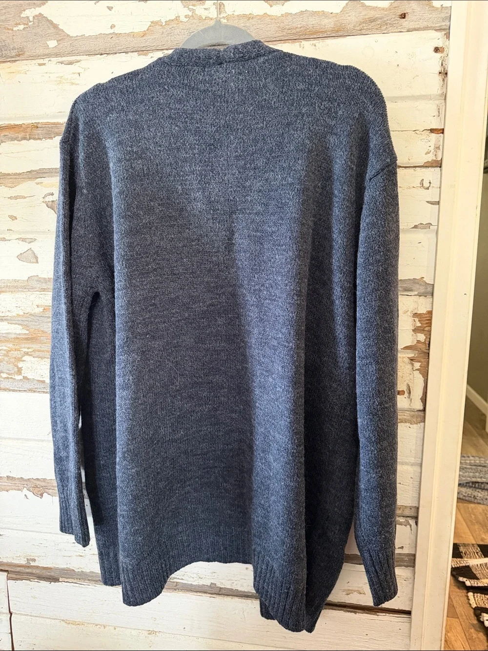 Zenana Outfitters Charcoal Open-Front Pocket Cardigan